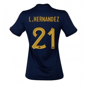 Frankrike Lucas Hernandez #21 Hemmatröja Kvinnor VM 2022 Kortärmad